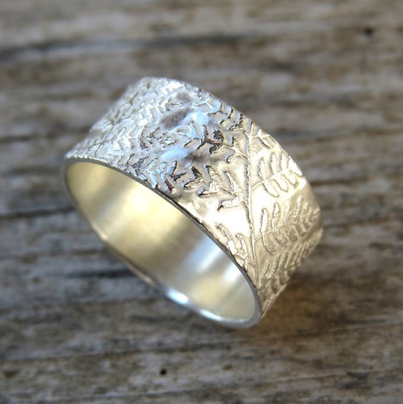 Artisan Wedding Rings
 Fern Ring Silver Ring Engagement Ring Artisan Ring Wedding