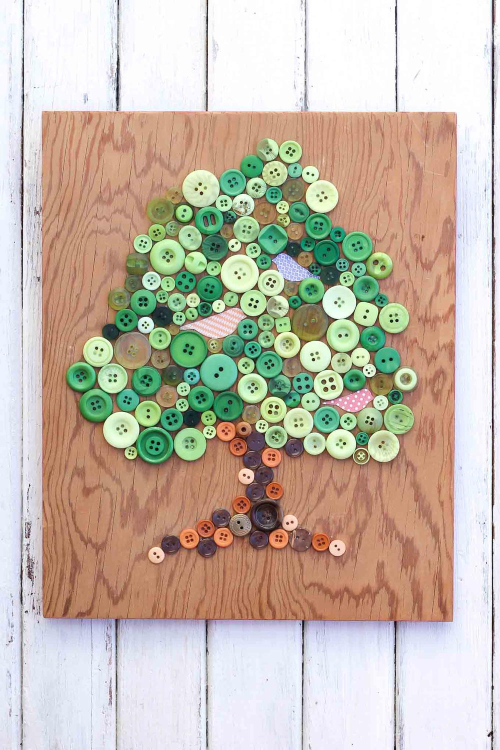 Arts And Craft Ideas For Adults
 Button Tree Art Earth Day Craft