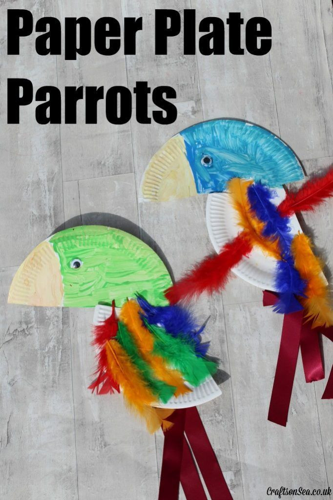 Arts And Craft Ideas For Preschoolers
 Paper Plate Parrots