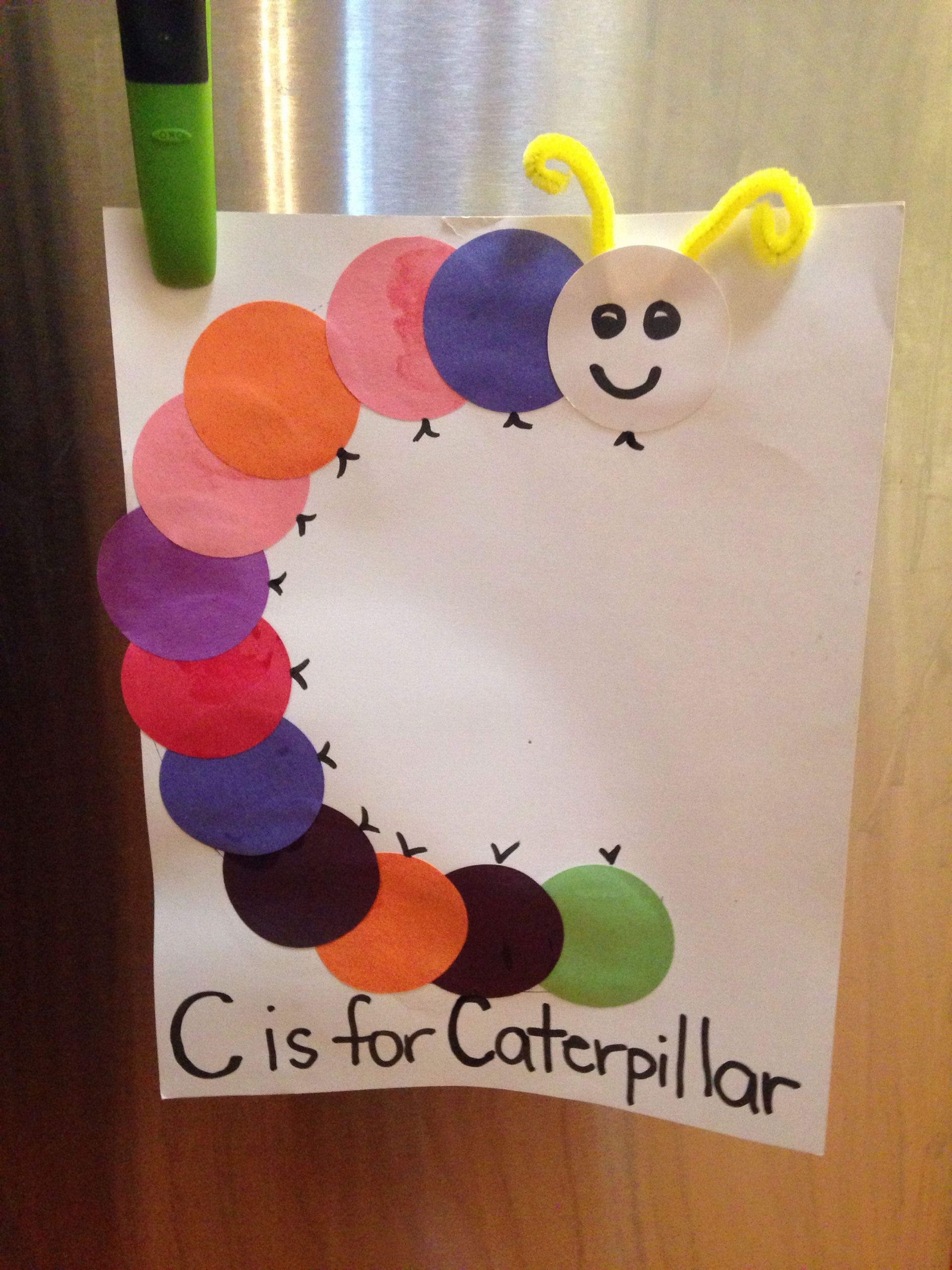 Arts And Crafts Activities For Preschoolers
 C is for Caterpillar toddler preschool craft