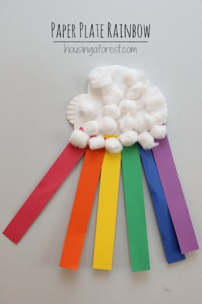 Arts And Crafts Activities For Preschoolers
 Paper Plate Rainbow Craft Simple Spring Preschool