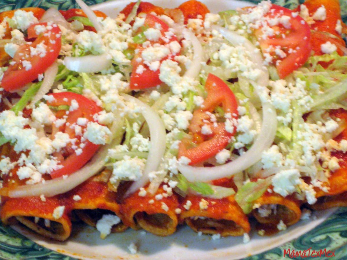Authentic Mexican Enchiladas Rojas
 Enchiladas Rojas de Pollo Cinco De Mayo