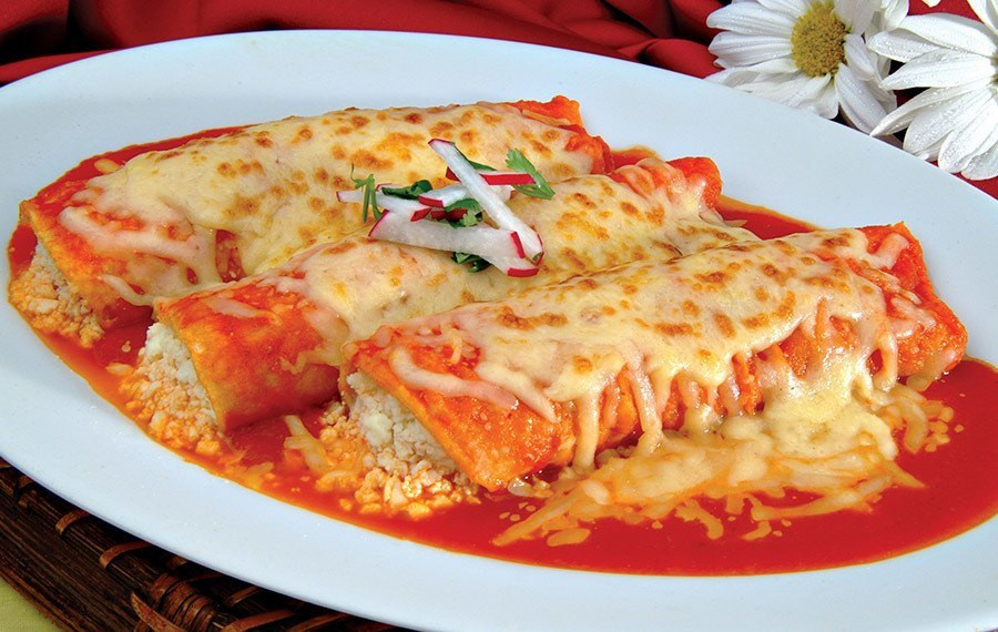 Authentic Mexican Enchiladas Rojas
 Red Enchiladas Suizas V&V Supremo Foods Inc