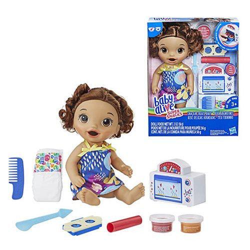 Baby Alive Doll Brown Hair
 Baby Alive Snackin Treats Baby Doll Brown Curly Hair