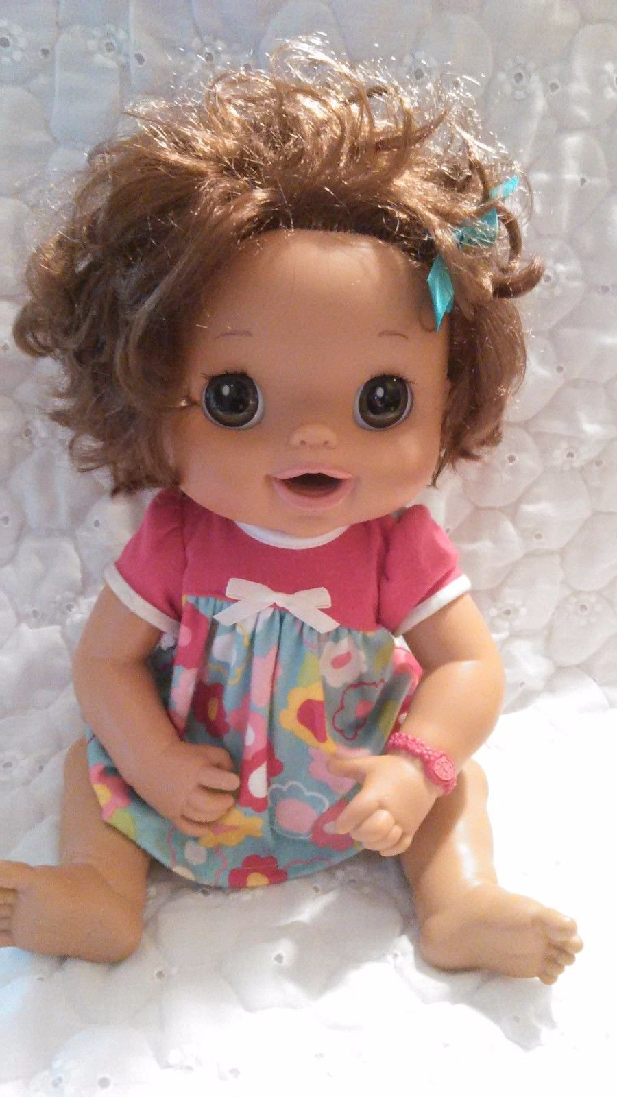 Baby Alive Doll Brown Hair
 My Baby Alive Blonde Interactive Doll Talks Eats Poops