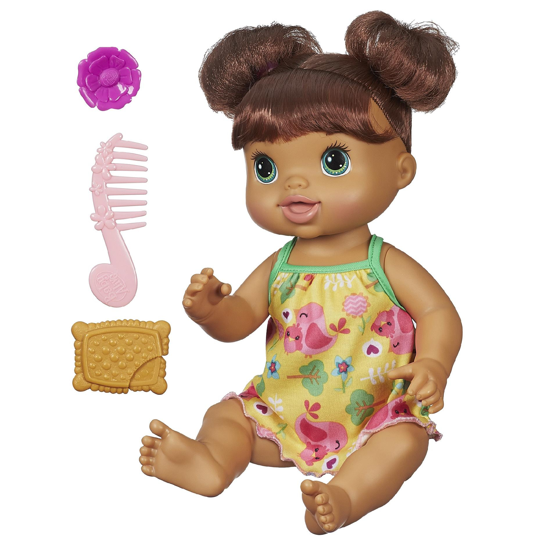 Baby Alive Doll Brown Hair
 Baby Alive Pretty in Pigtails Baby Doll Brown Hair Kmart