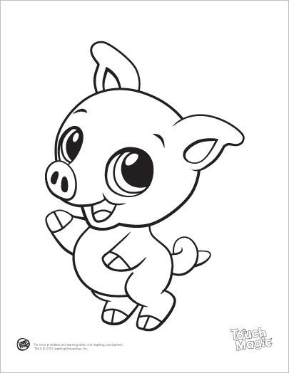 Baby Animal Coloring Sheets
 LeapFrog printable Baby Animal Coloring Pages Pig