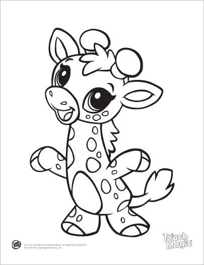 Baby Animal Coloring Sheets
 Learning Friends Giraffe baby animal coloring printable