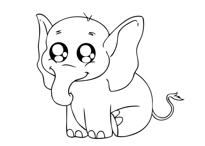 Baby Animal Coloring Sheets
 Baby Elephant Coloring Pages Animal