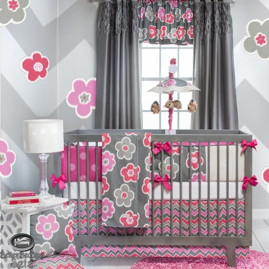 Baby Bed Decor
 Cute Baby Girl Crib Bedding Sets Home Furniture Design