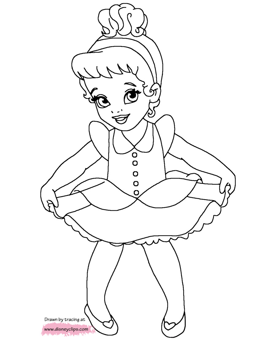 Baby Belle Coloring Pages
 Disney Little Princesses Coloring Pages