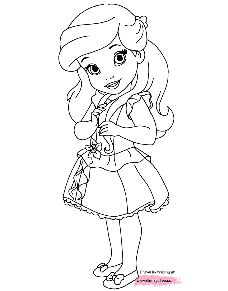 Baby Belle Coloring Pages
 Disney Little Princesses Printable Coloring Pages