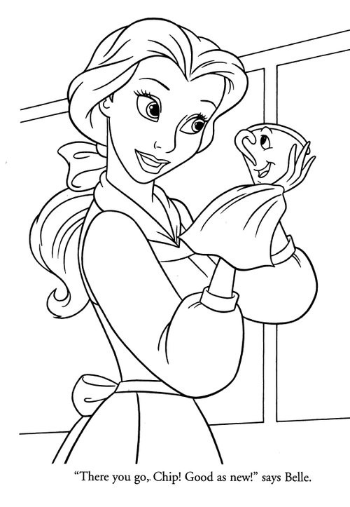 Baby Belle Coloring Pages
 Disney Princesses Belle Coloring Pages Disney Coloring