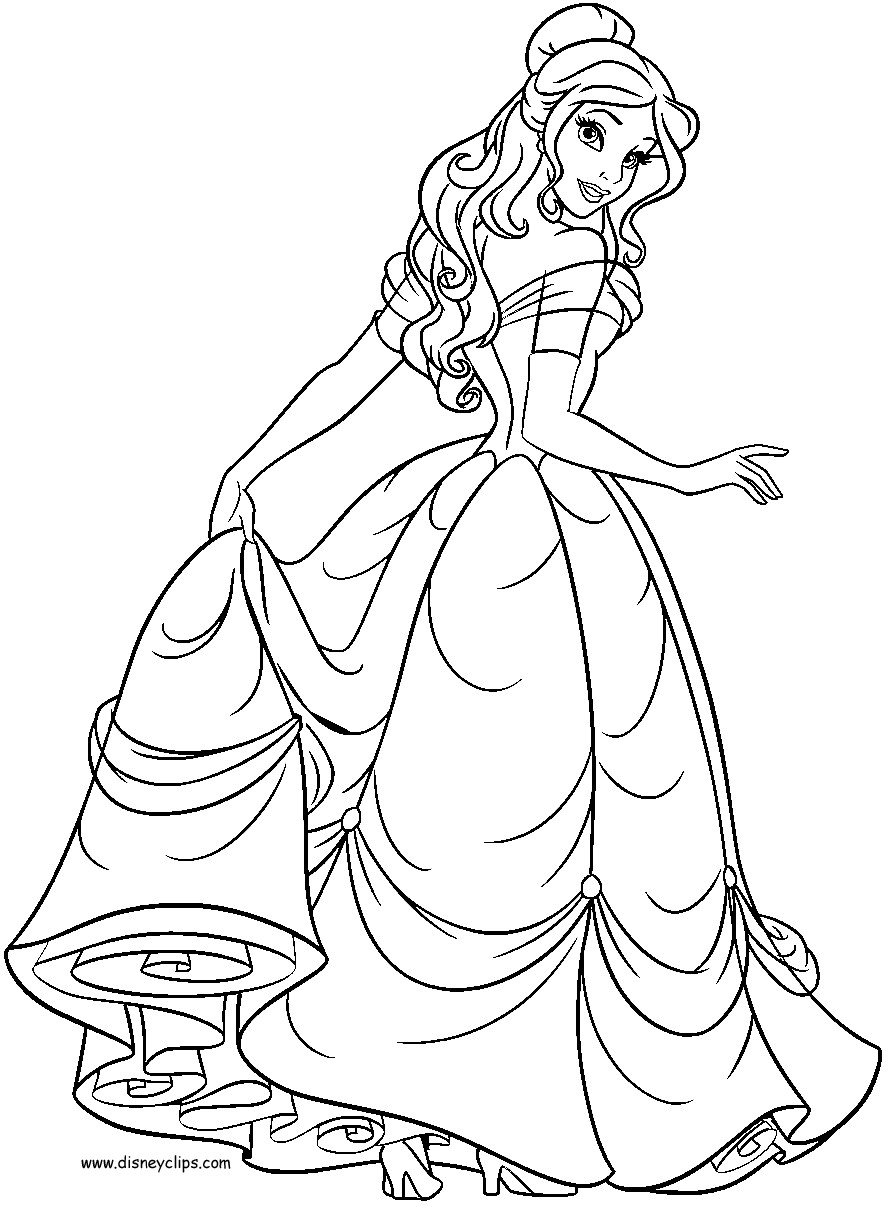 Baby Belle Coloring Pages
 Baby Princess Belle Coloring Pages