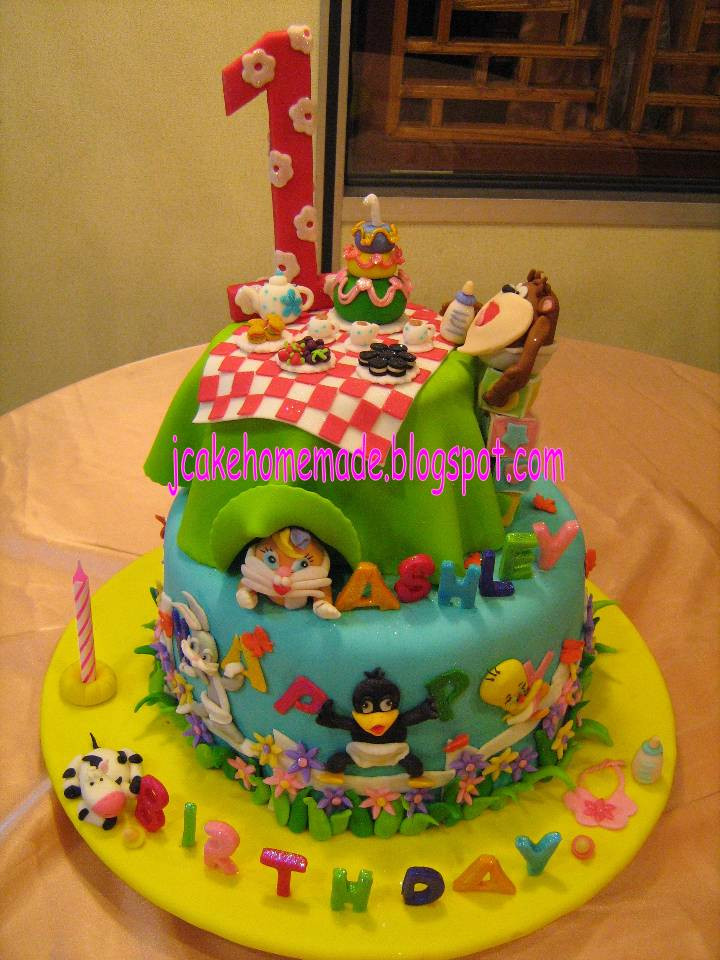 Baby Birthday Cakes
 Jcakehomemade Baby Looney Tunes Theme Birthday Cake