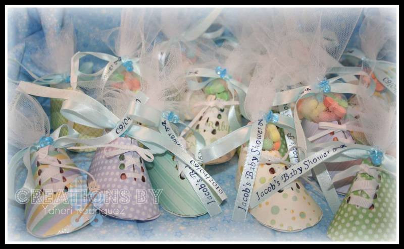 Baby Bootie Party Favor
 Baby Shower Party Favors Booties by yaneri at