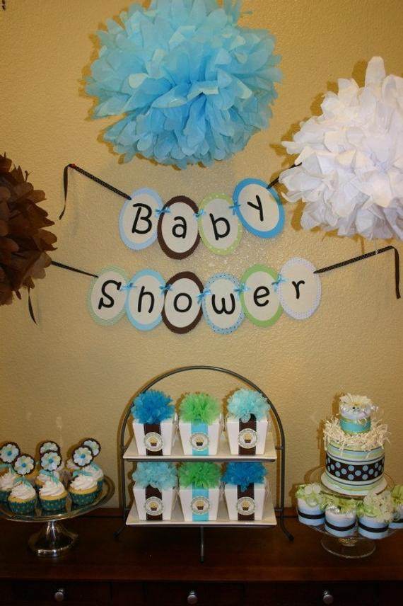 Baby Boy Baby Shower Decor
 Baby Boy Shower Party Decoration Package by sdoodlesbakeshop