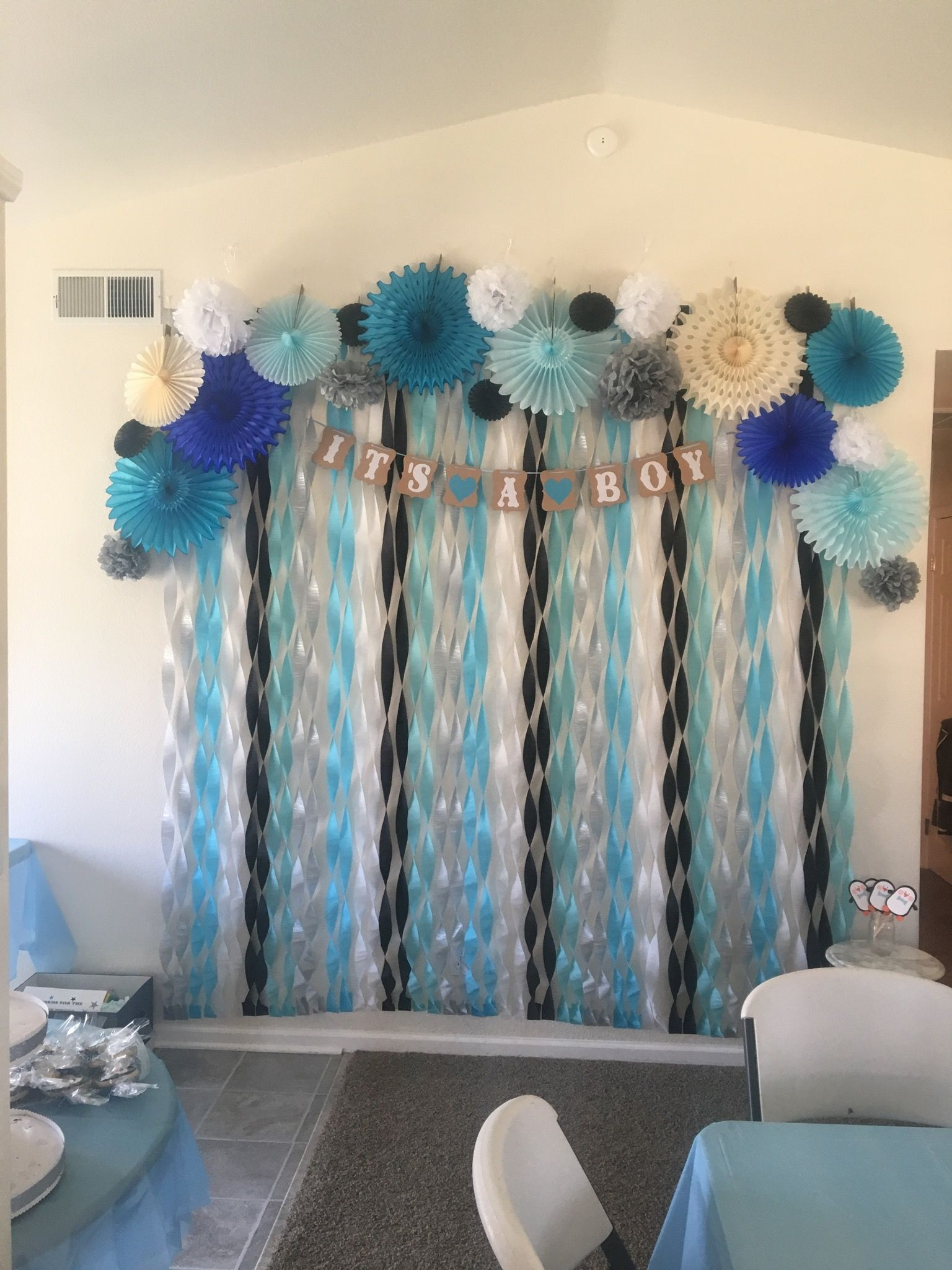 Baby Boy Baby Shower Decor
 Penguin Themed Baby Shower backdrop