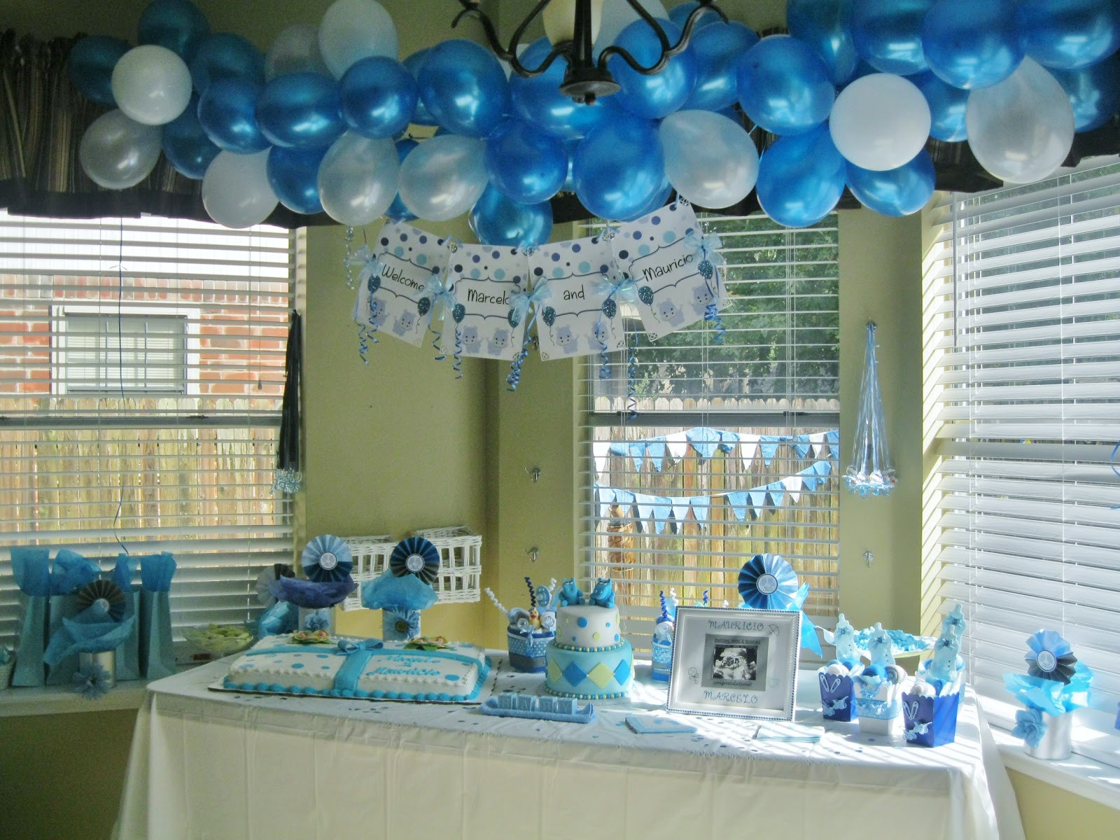 Baby Boy Baby Shower Decor
 PolkaDots & Monkeys Diaper Cakes Party Planner
