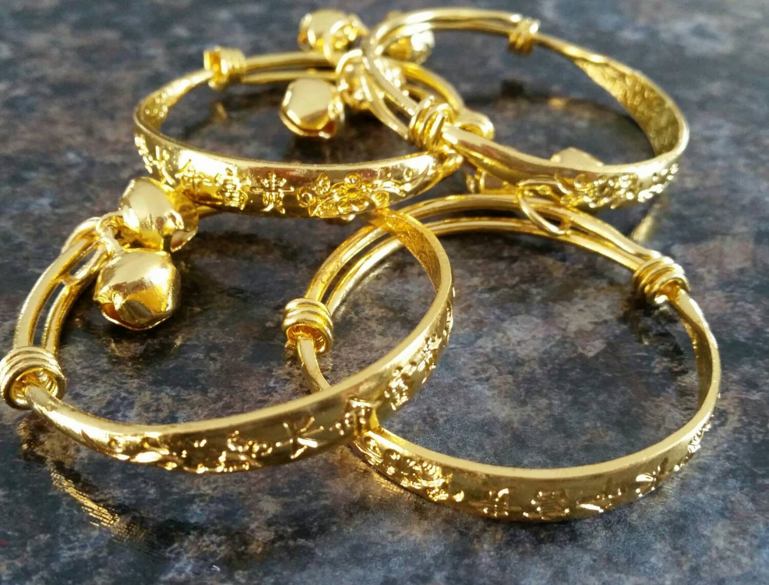 Baby Bracelets Gold
 Baby girl bangles newborn bracelets gold Baby jewelry