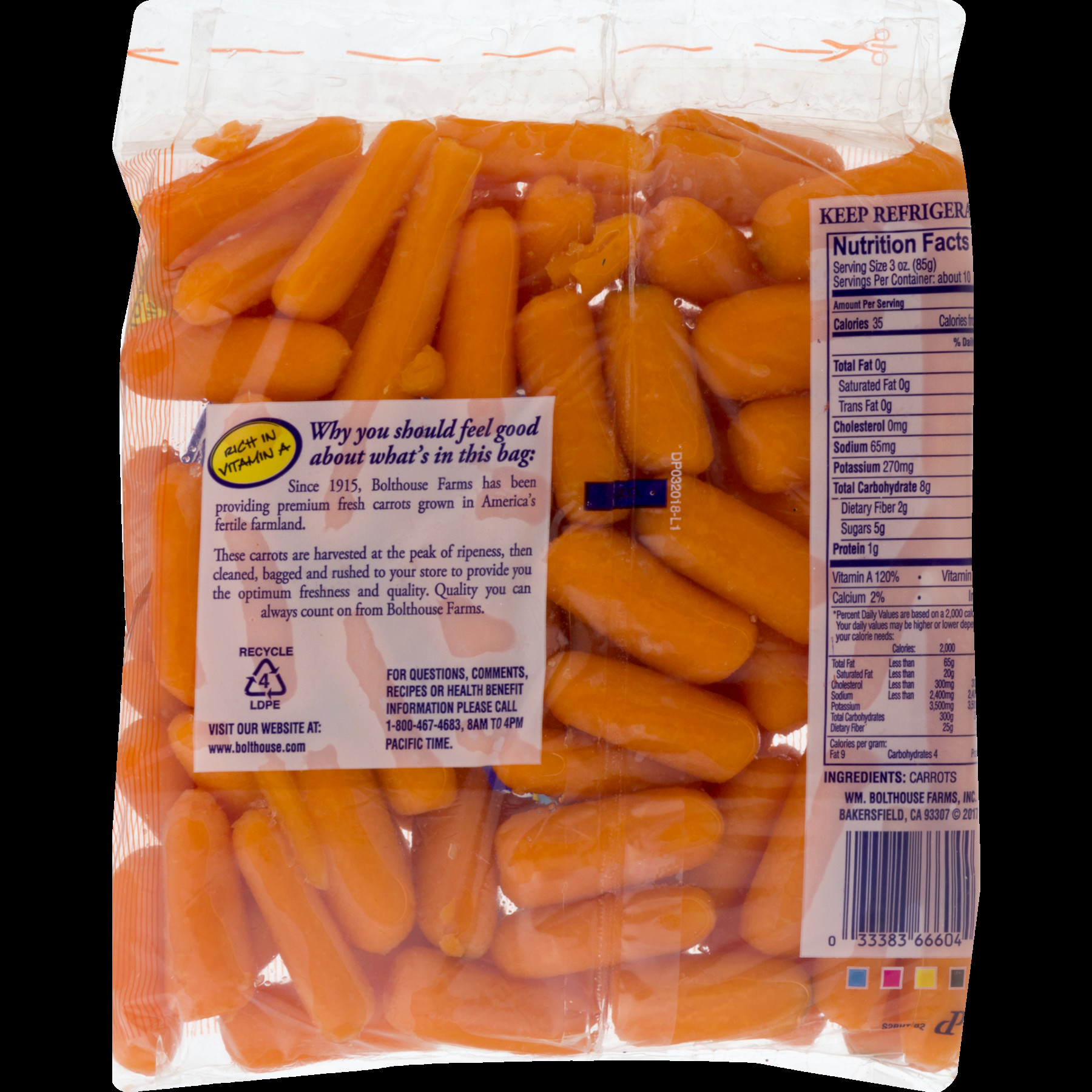 Baby Carrot Nutrition
 Baby Carrots Food Label