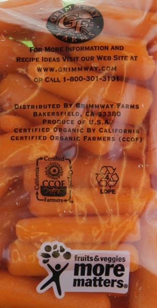 Baby Carrot Nutrition
 Grimmway Farms Organic Baby Carrots