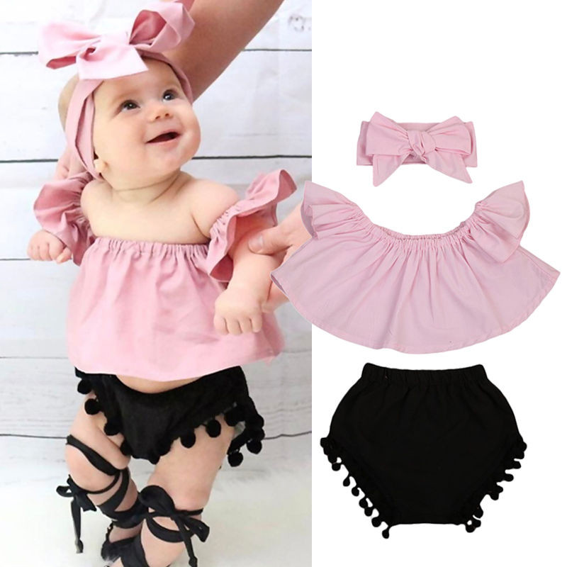 Baby Clothing Fashion
 Pudcoco 3PCS Summer Cute Baby Girls Fashion Outfit Newborn