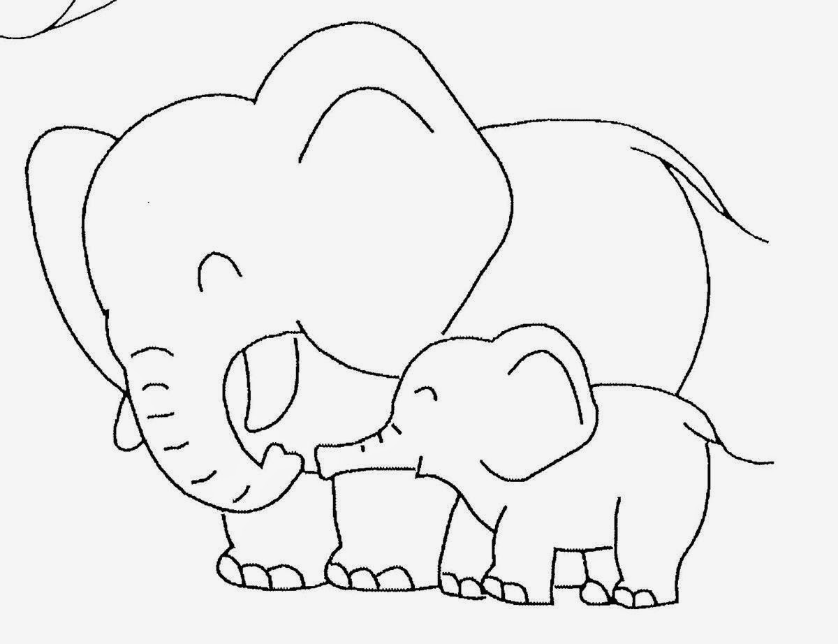 Baby Elephant Coloring Page
 Baby Elephant Coloring