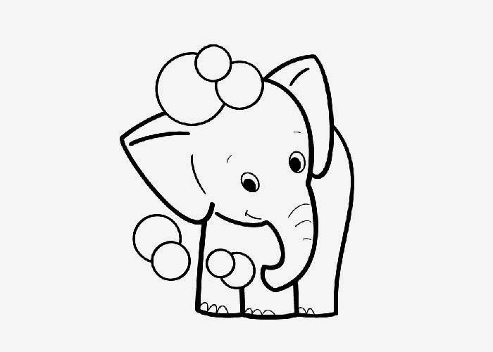 Baby Elephant Coloring Page
 Baby elephant coloring pages