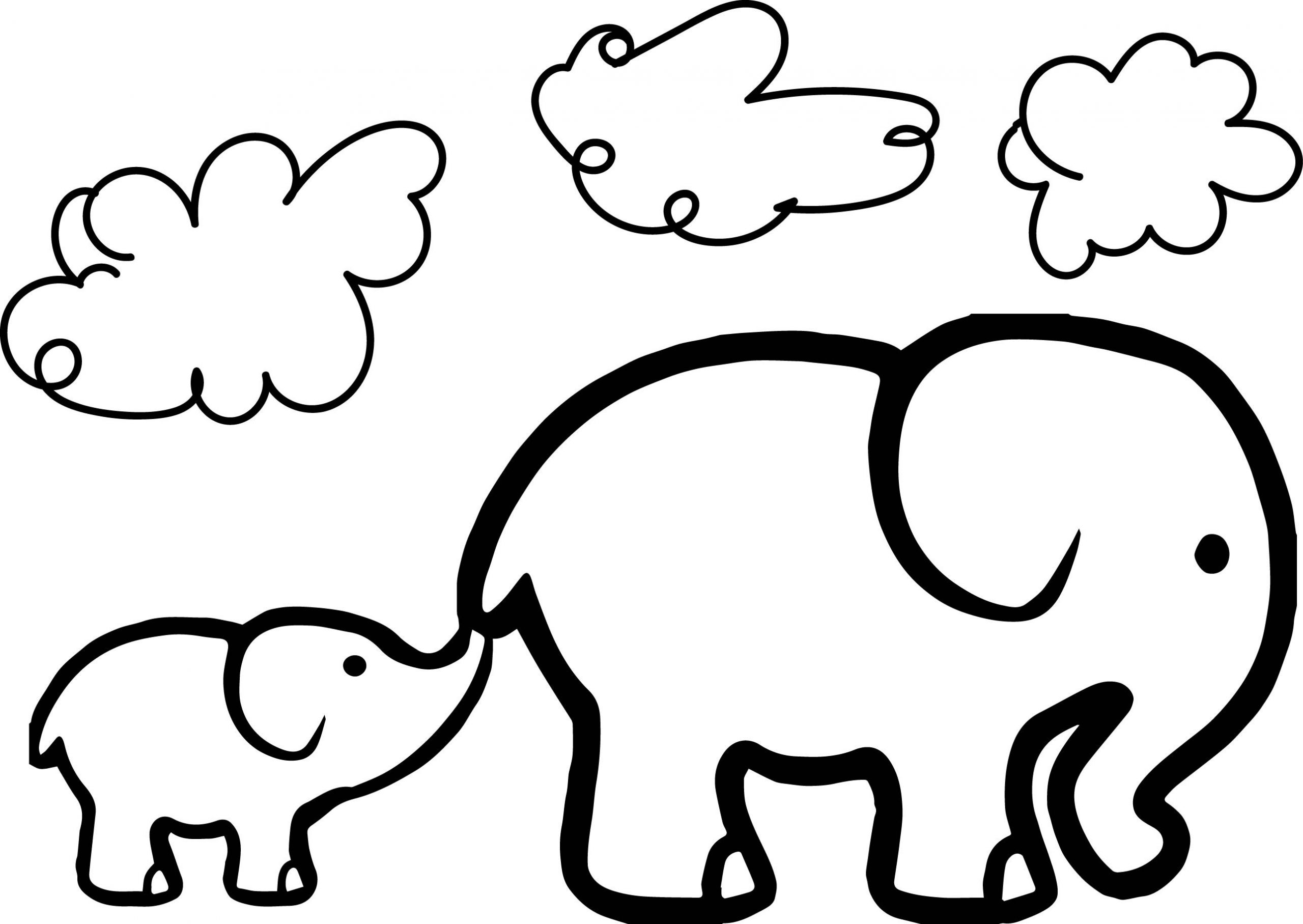 Baby Elephant Coloring Page
 Elephant Coloring Pages