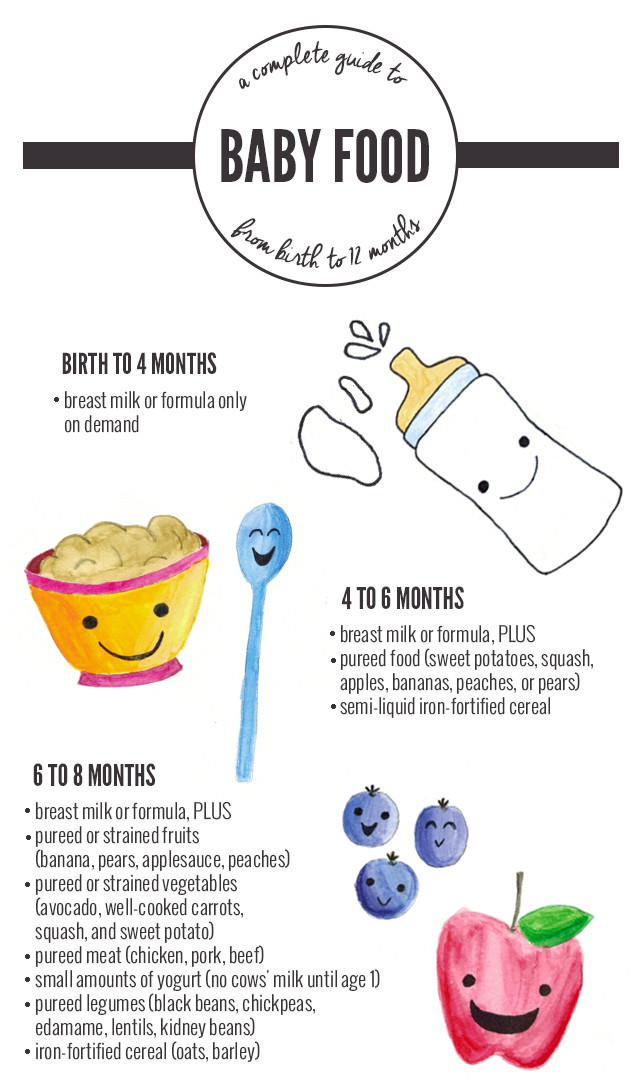 Baby Food Recipes 5 Months
 A plete Baby Food Guide From Birth To 12 Months