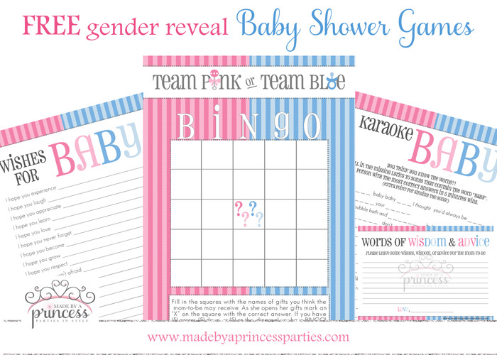 Baby Gender Reveal Party Games
 FREE Gender Reveal Baby Shower Games