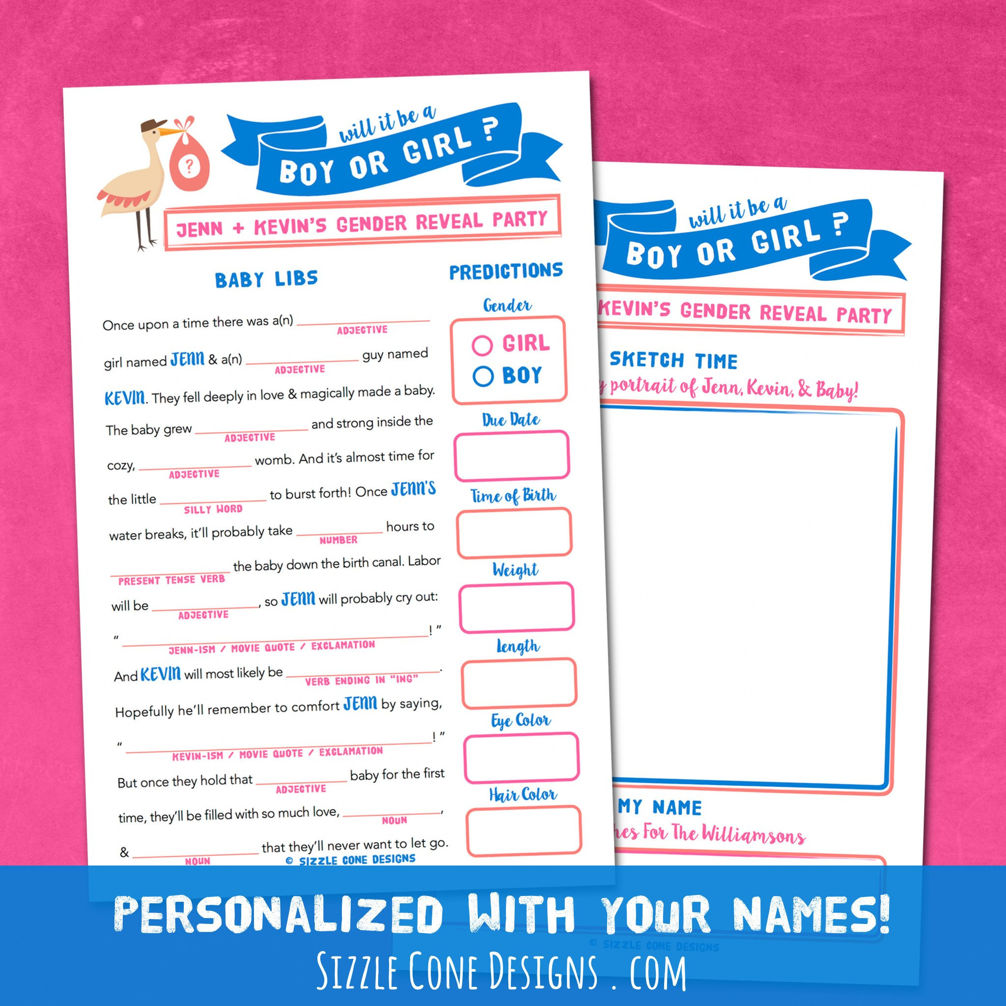 Baby Gender Reveal Party Games
 Printable Gender Reveal Party Game Baby Predictions