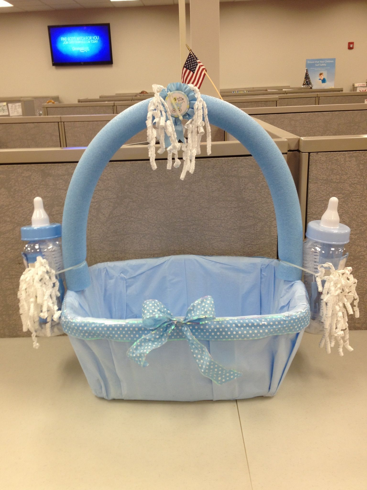 Baby Gift For Coworker
 Group baby shower t Use laundry basket for giant group