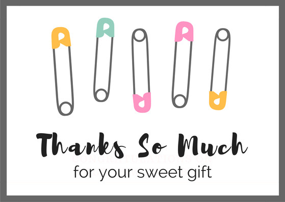Baby Gift Thank You
 Baby Shower Thank You Card Wording FREE Printables