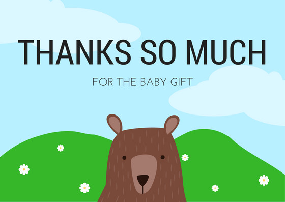 Baby Gift Thank You
 Baby Shower Thank You Notes