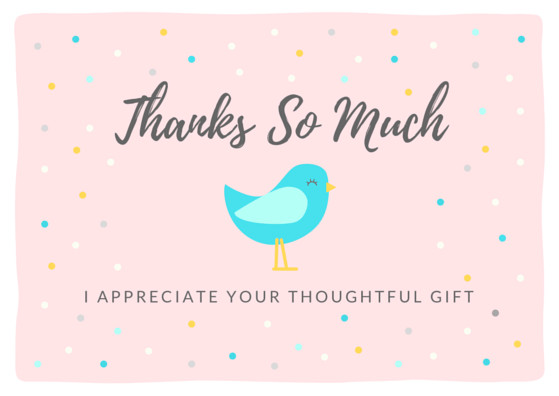 Baby Gift Thank You
 FREE Printable Cards for All Occasions