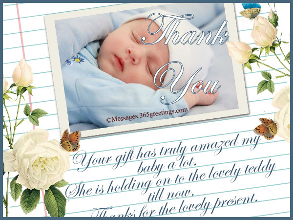 Baby Gift Thank You Message
 Thank You Messages For Gifts 365greetings