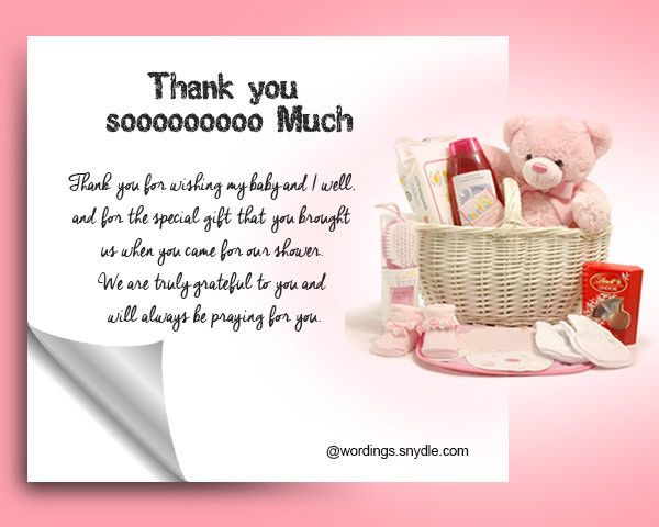 Baby Gift Thank You Message
 Thank You Messages for Baby Shower Messages And Gifts
