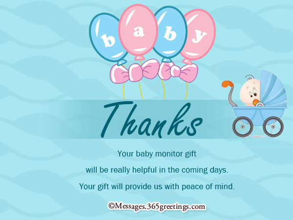 Baby Gift Thank You Message
 Baby Shower Thank You Notes 365greetings