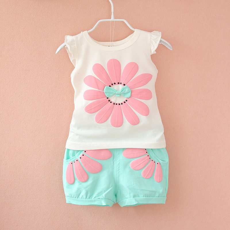 Baby Girl Fashion Clothes
 BibiCola fashion toddler baby girls summer clothing sets