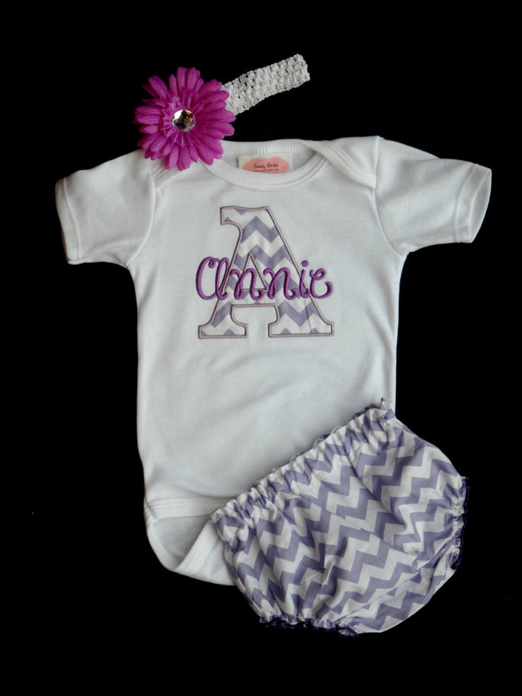 Baby Girl Fashion Clothes
 Chevron Personalized Baby Girl Clothes Newborn Girl by