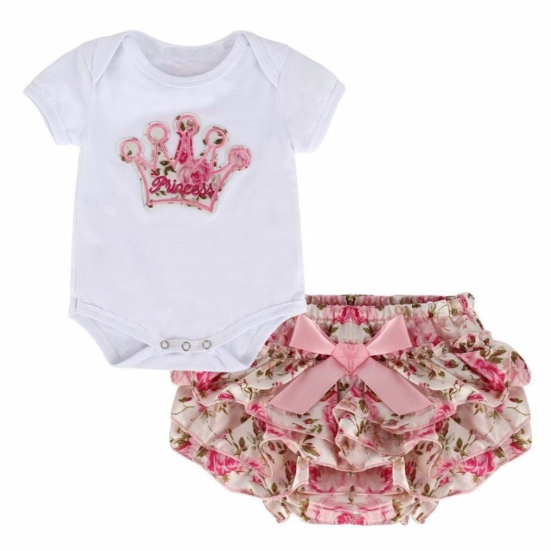 Baby Girl Fashion Clothes
 2Pcs Lot Newborn Infant Baby Girls Clothing Sets Cotton