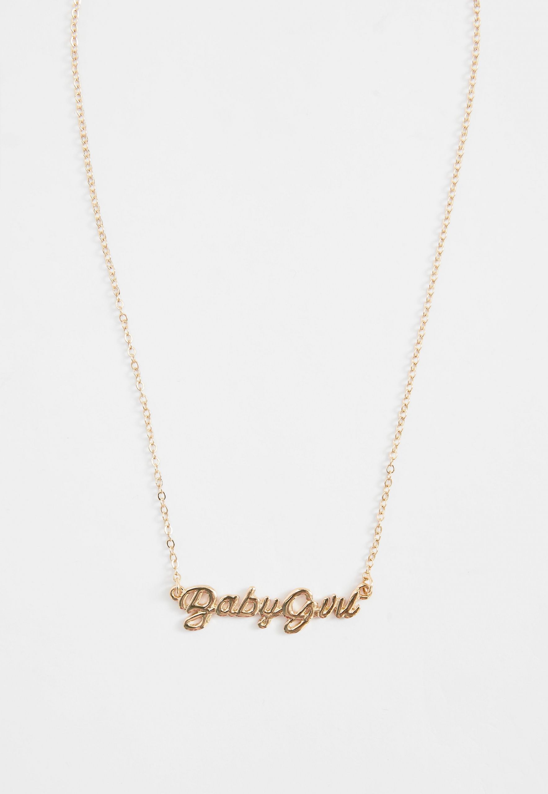 Baby Girl Gold Necklace
 Lyst Missguided Gold Baby Girl Necklace in Metallic