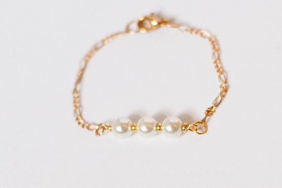 Baby Girl Gold Necklace
 Baby Girl Pearl Gold Chain Bracelet