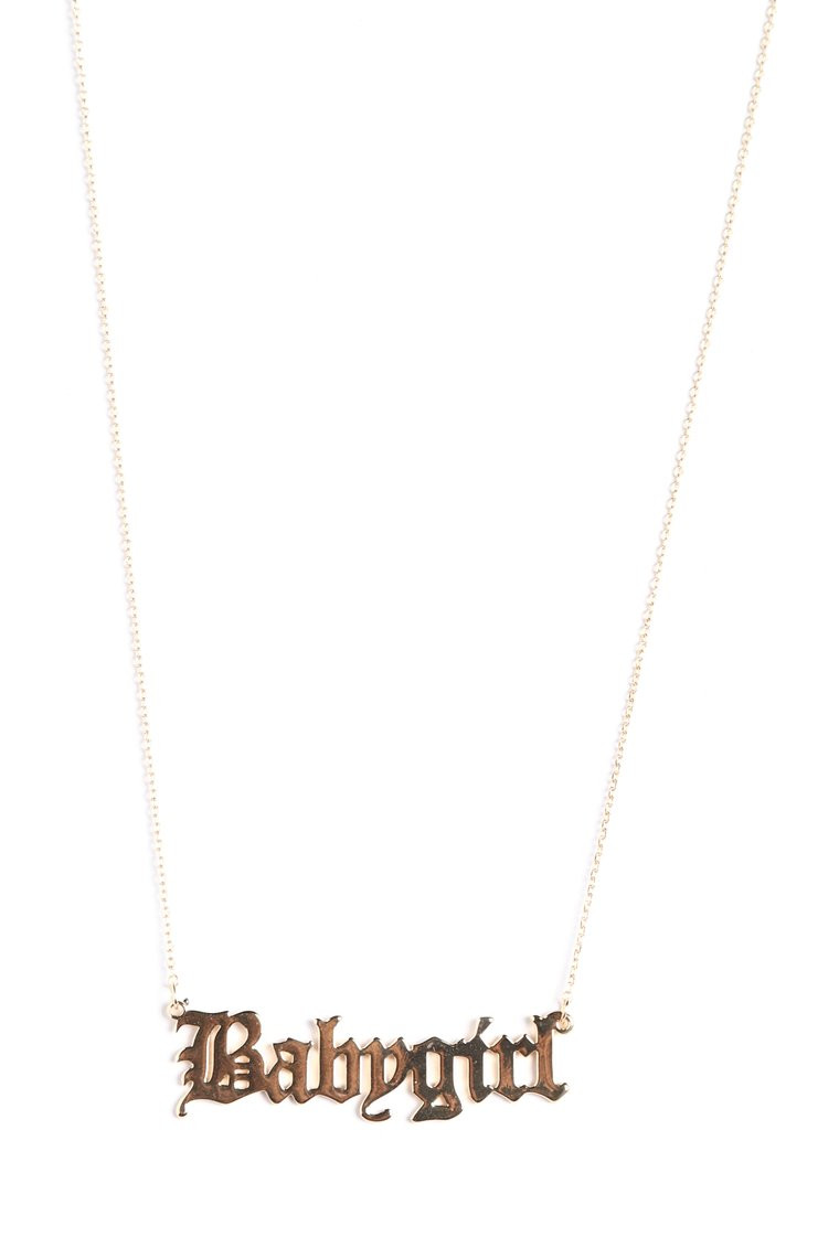 Baby Girl Gold Necklace
 Baby Babygirl Necklace Gold