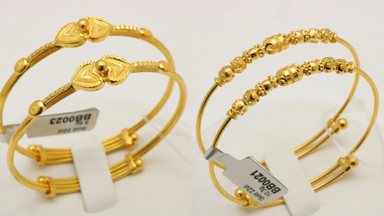 Baby Gold Bracelet
 BABY GOLD BANGLES BRACELET DESIGNS WITH WEIGHT