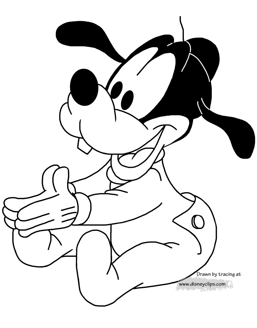 Baby Goofy Coloring Pages
 Disney Babies Coloring Pages 8