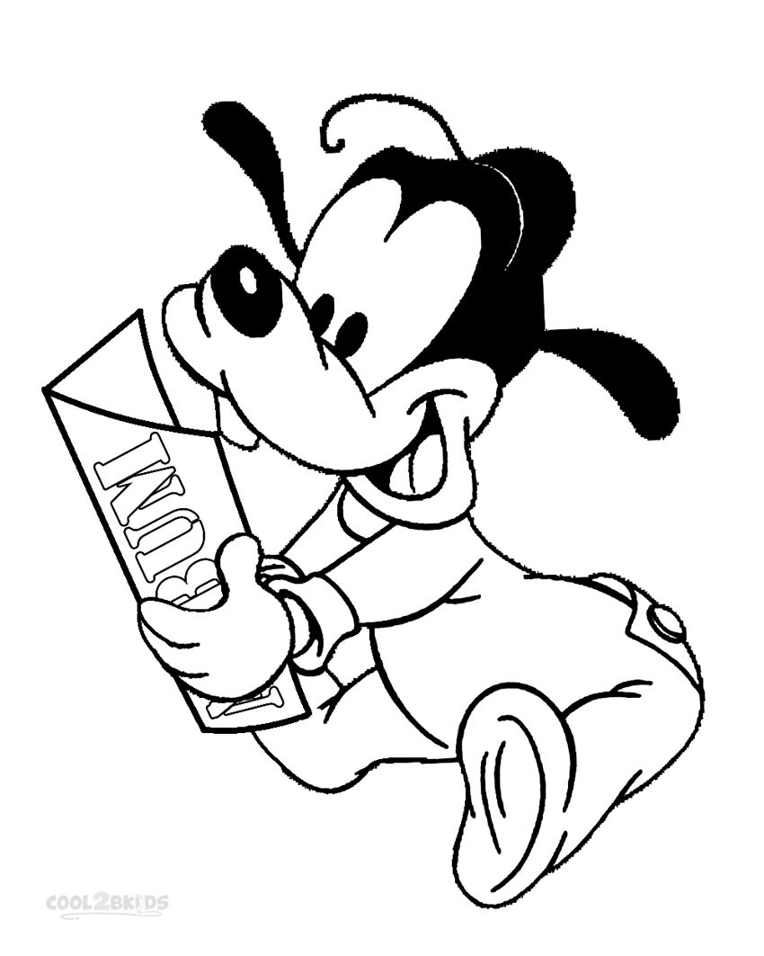 Baby Goofy Coloring Pages
 Printable Goofy Coloring Pages For Kids