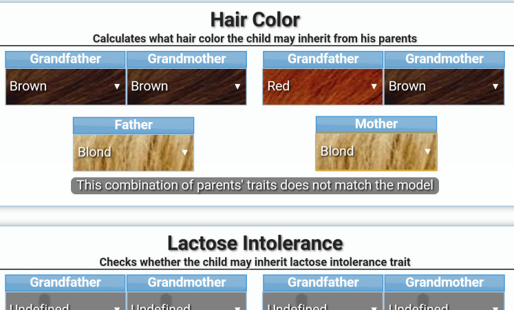 Baby Hair Predictor
 Hair & eye color "predictor" BabyCenter